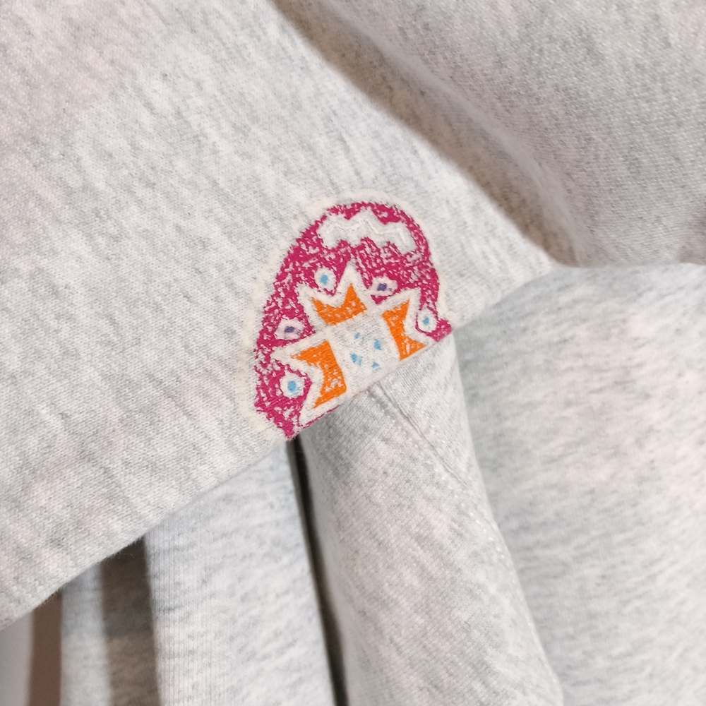 Vintage 90s Fruit of the Loom Heavy Cotton Southwest Wolf Graphic Sweatshirt XL - Picture 4 of 7